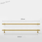 Satin Gold Furniture Handle – Solid Brass Cabinet Knobs and Drawer Pulls (50mm-358mm) 358mm length Handles
