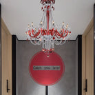 Scarlett’s Dazzling Red Crystal Chandelier