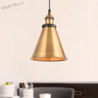 Sélène Barn Shade Metal Suspension Light - Industrial Style Brass / C