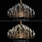 Serena Gold Crystal LED Chandelier – Modern Pendant Light for Dining & Living Room chandelier