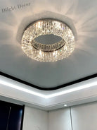 Simple Modern Clean Crystal Ceiling Lamp - New Design Light Luxury For Living Rooms And Bedrooms