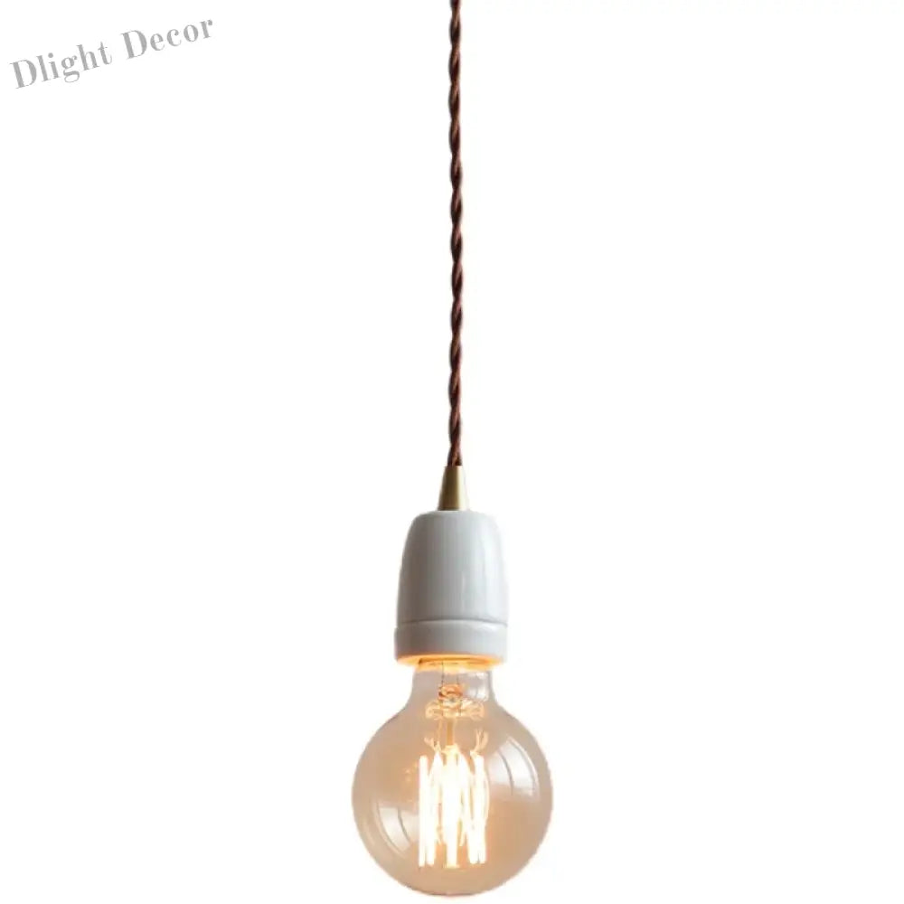 Single Head Ceramic Led Pendant Lamp Beside Industrial Loft Vintage Style Hanging Light Japanese