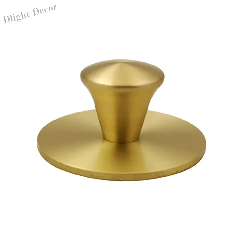 Single Hole Brass Knobs with Round Mat – Gold Cabinet and Drawer Pulls for Furniture (21mm/25mm) Knob