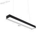 Sleek Black Contemporary Led Ceiling Light - Available In 3 Widths Pendant Lights