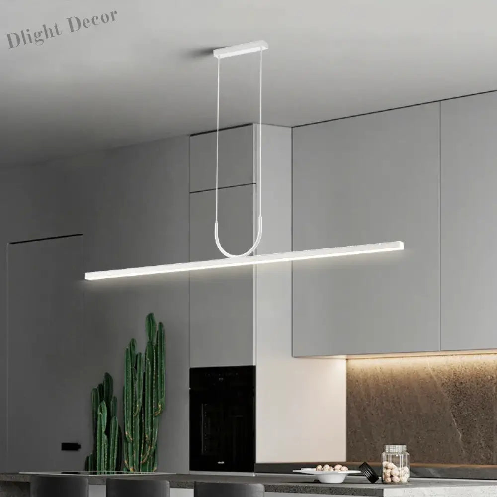 Sleek Led Ceiling Chandelier - Contemporary Lighting For Dining Tables Kitchen Islands And More