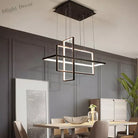 Sleek Led Rectangular Chandelier Light - Perfect For Kitchen Dining Living Room And Bedroom Decor