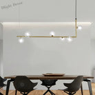 Sleek Linear Chandelier For Modern Dining Tables And Bars - Minimalist Pendant Lighting Fixture