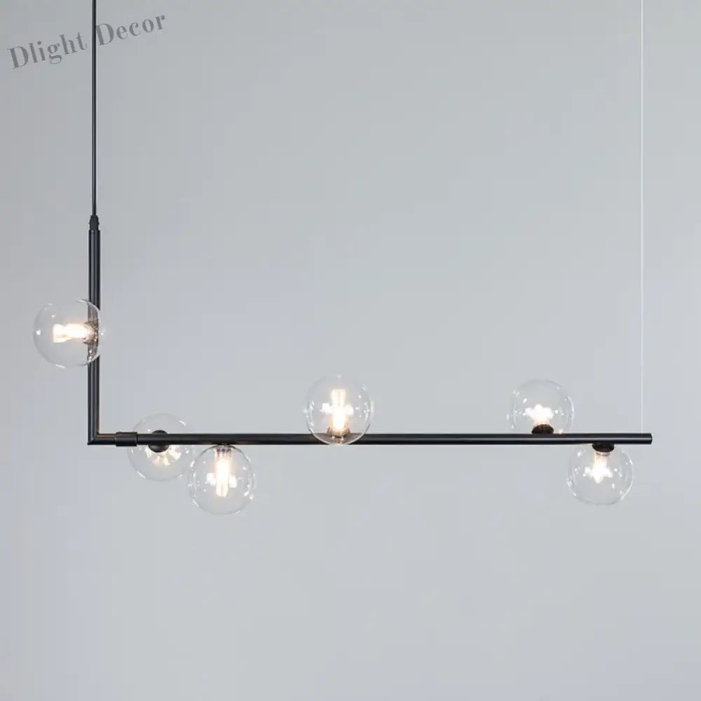 Sleek Linear Chandelier For Modern Dining Tables And Bars - Minimalist Pendant Lighting Fixture