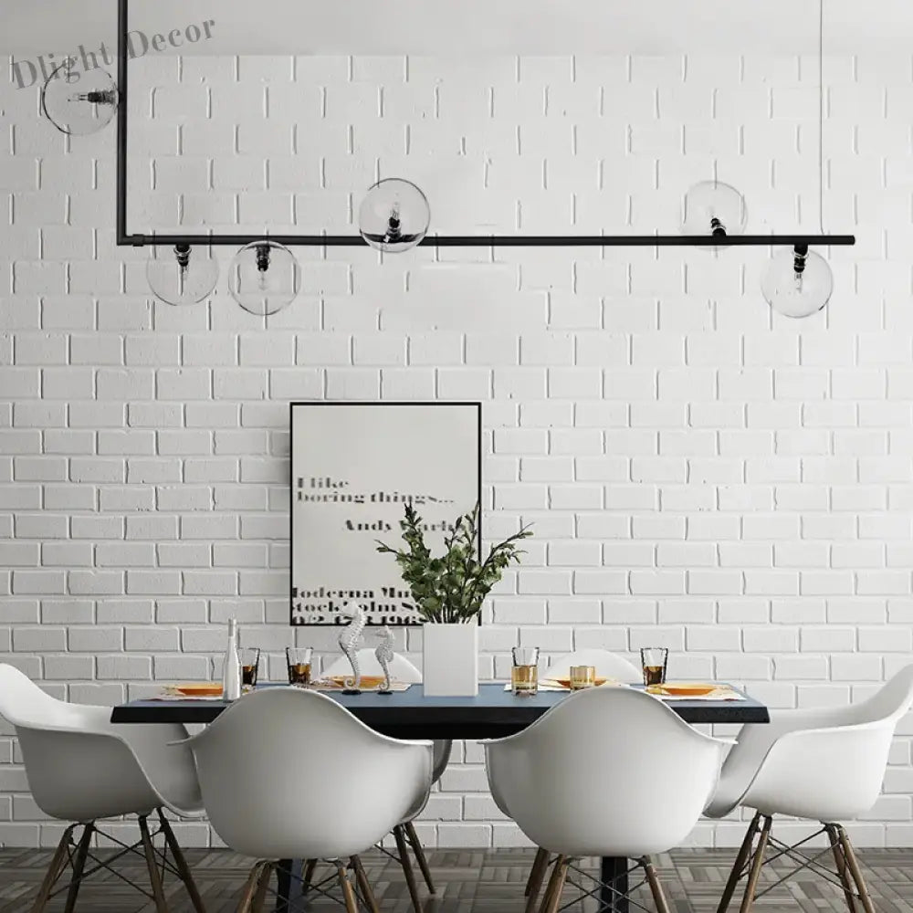 Sleek Linear Chandelier For Modern Dining Tables And Bars - Minimalist Pendant Lighting Fixture