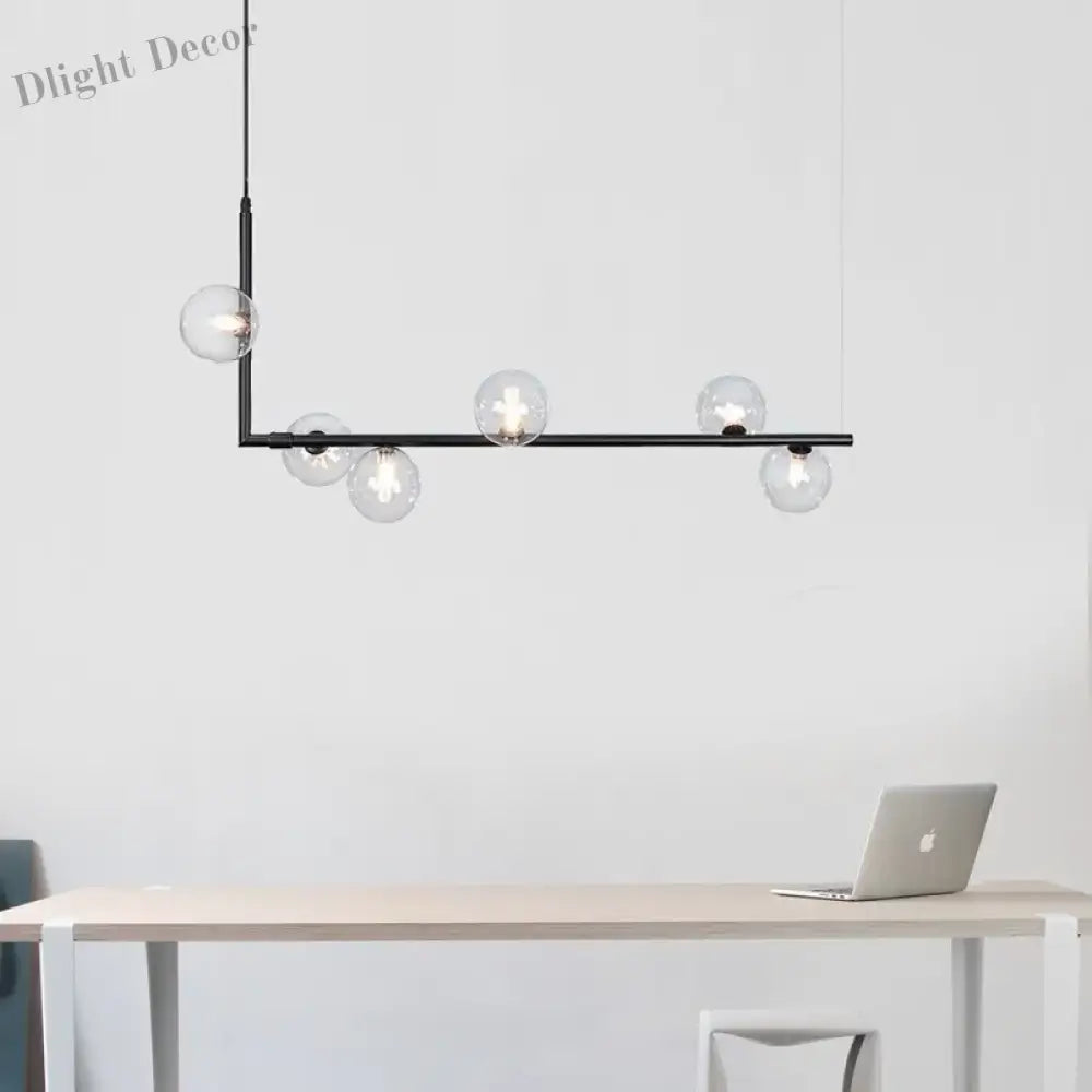 Sleek Linear Chandelier For Modern Dining Tables And Bars - Minimalist Pendant Lighting Fixture