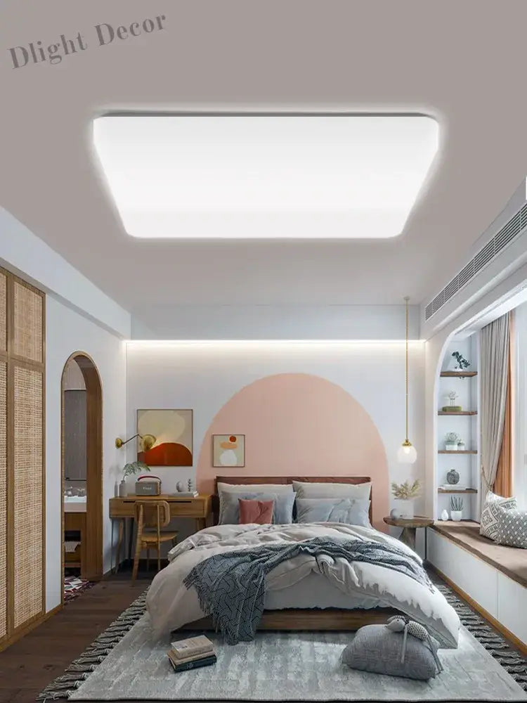 Smart Led Ceiling Lamp With Dimmable App Control - Modern Square Light For Kitchen Living Room And