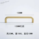 Solid Brass Cabinet Handles - Modern Golden Drawer Pulls for Dresser Wardrobe and Kitchen Cupboards Golden 128mm