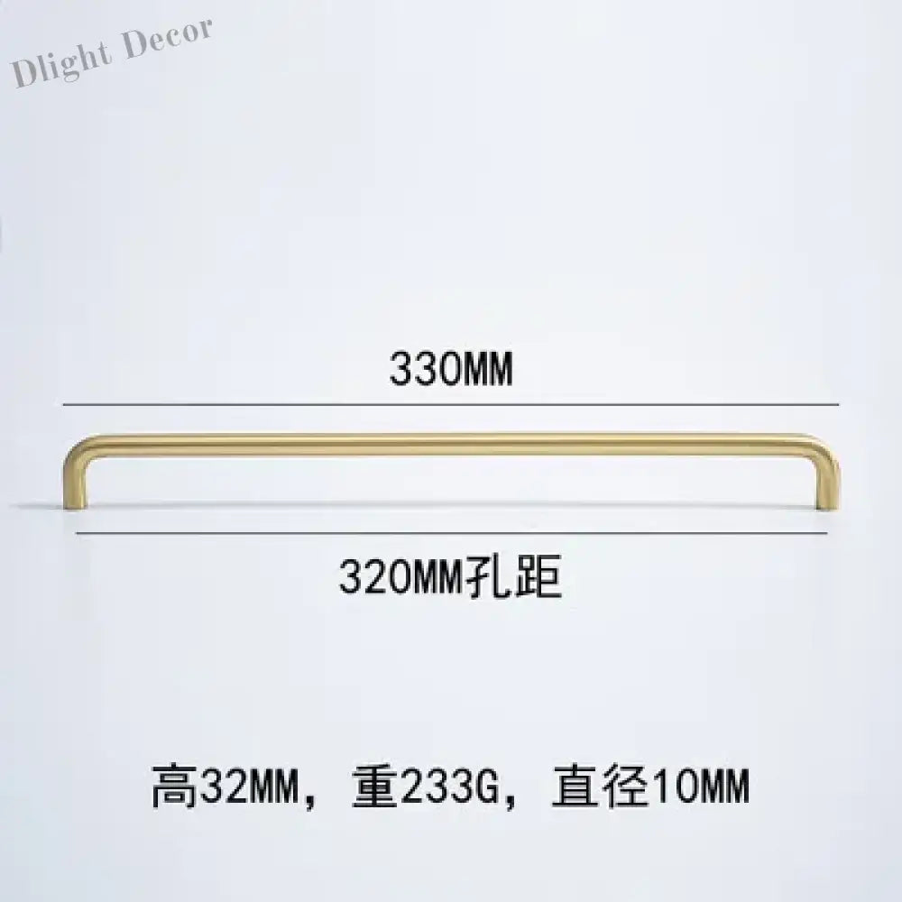 Solid Brass Cabinet Handles - Modern Golden Drawer Pulls for Dresser Wardrobe and Kitchen Cupboards Golden 320mm