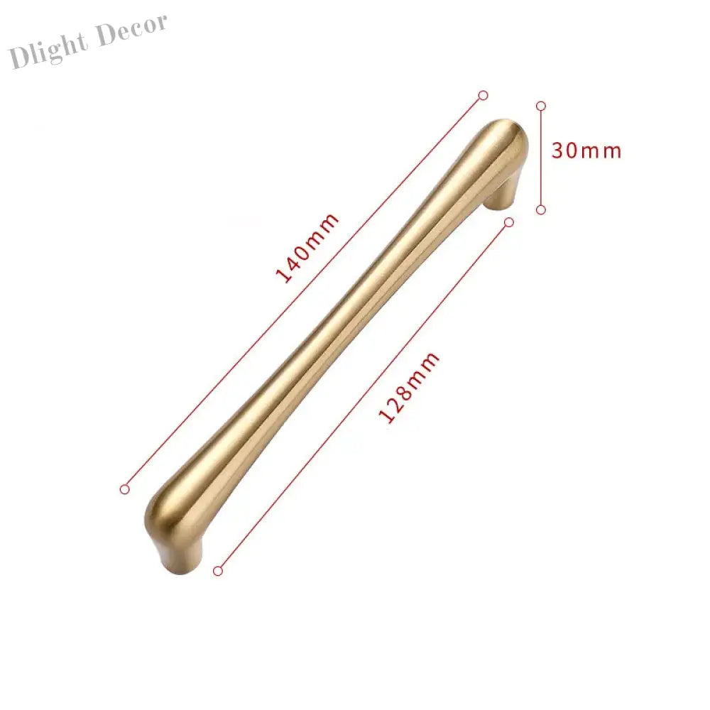 Solid Brass Cabinet Handles – Satin Brass Gold Bar Pulls and Knobs for Drawers and Wardrobes 2008-MS Handles
