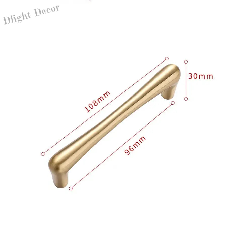 Solid Brass Cabinet Handles – Satin Brass Gold Bar Pulls and Knobs for Drawers and Wardrobes 2008-SS Handles