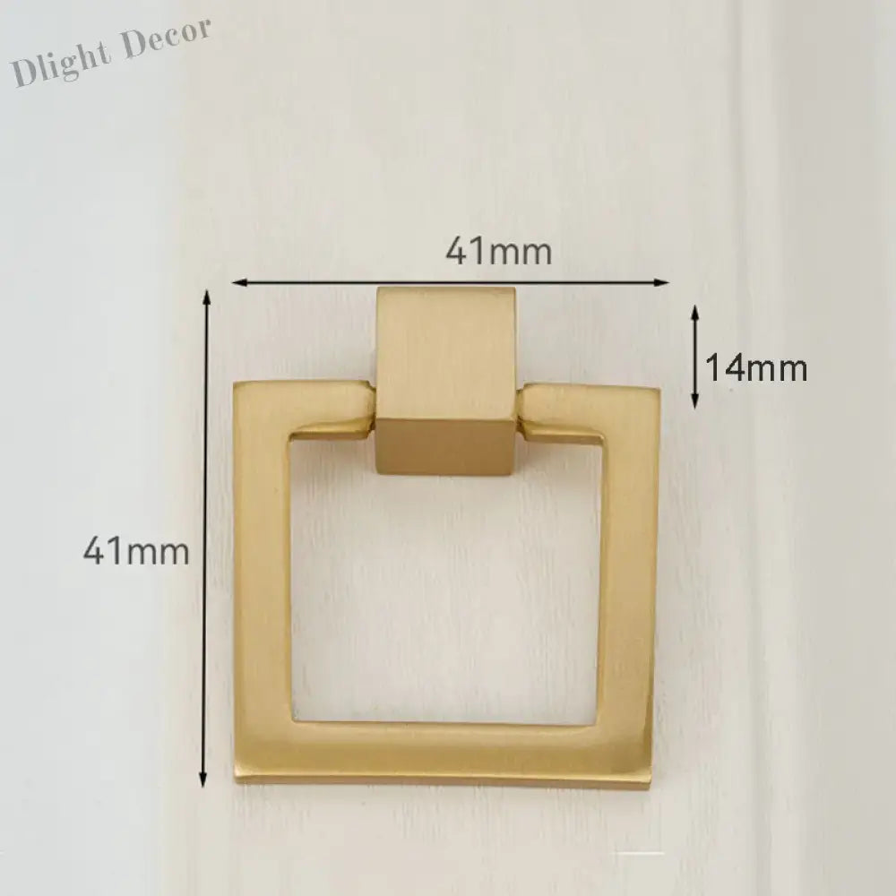 Solid Brass Kitchen Cabinet Handles – Modern Bar Pulls for Drawers and Wardrobes 41mm ring Handles