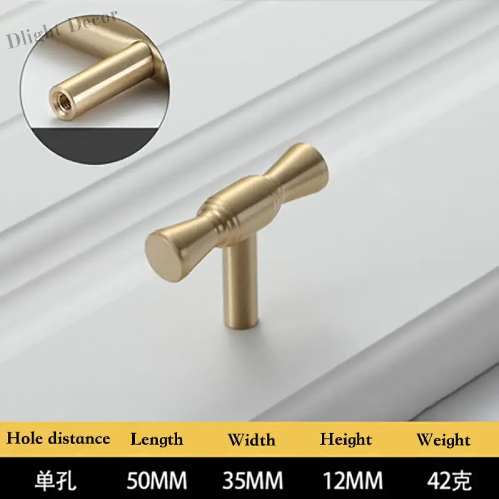 Solid Brass Kitchen Cabinet Handles – Modern Bar Pulls for Drawers and Wardrobes 50mm Handles