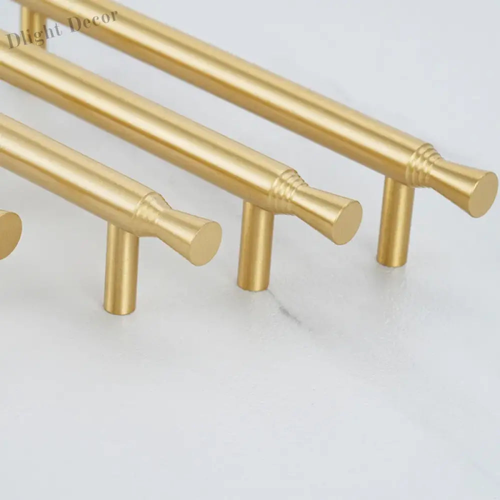 Solid Brass Kitchen Cabinet Handles – Modern Bar Pulls for Drawers and Wardrobes Handles