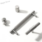 Solid Brass Knurled Cabinet Handles – Brushed Nickel Wardrobe Pulls and Textured Bar Knobs Handles