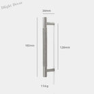Solid Brass Knurled Cabinet Handles – Brushed Nickel Wardrobe Pulls and Textured Bar Knobs 160mm Handles