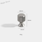 Solid Brass Knurled Cabinet Handles – Brushed Nickel Wardrobe Pulls and Textured Bar Knobs 20mm A Handles