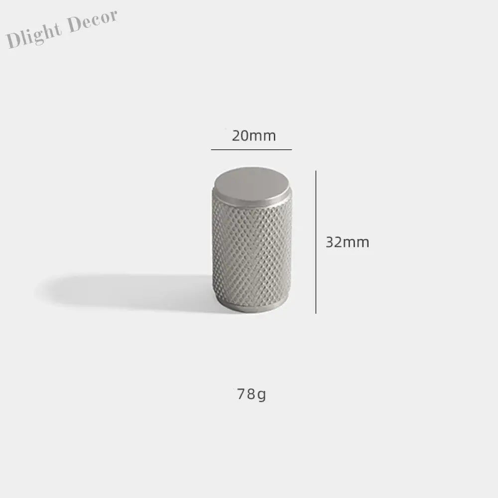 Solid Brass Knurled Cabinet Handles – Brushed Nickel Wardrobe Pulls and Textured Bar Knobs 20mm B Handles