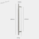Solid Brass Knurled Cabinet Handles – Brushed Nickel Wardrobe Pulls and Textured Bar Knobs 280mm Handles