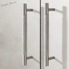 Solid Brass Knurled Cabinet Handles – Brushed Nickel Wardrobe Pulls and Textured Bar Knobs Handles