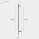 Solid Brass Knurled Cabinet Handles – Brushed Nickel Wardrobe Pulls and Textured Bar Knobs 380mm Handles
