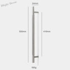 Solid Brass Knurled Cabinet Handles – Brushed Nickel Wardrobe Pulls and Textured Bar Knobs 500mm Handles