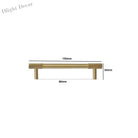 Solid Brass Knurled Cabinet Handles – Satin Gold Long Wardrobe Bar Pulls and Drawer T-Bars 130mm / 1 piece Handles