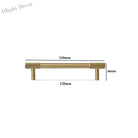 Solid Brass Knurled Cabinet Handles – Satin Gold Long Wardrobe Bar Pulls and Drawer T-Bars 160mm / 1 piece Handles