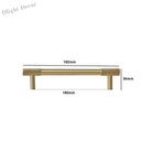 Solid Brass Knurled Cabinet Handles – Satin Gold Long Wardrobe Bar Pulls and Drawer T-Bars 192mm / 1 piece Handles