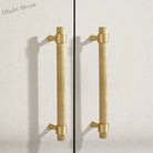 Solid Brass Knurled Furniture Handles – Textured Cabinet Knobs and Wardrobe Pull Bars Handles