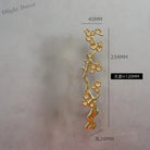 Solid Brass Plum Tree Branch Handles – New Chinese Style Cabinet and Wardrobe Pulls (120mm) Plum blossom-right / 1