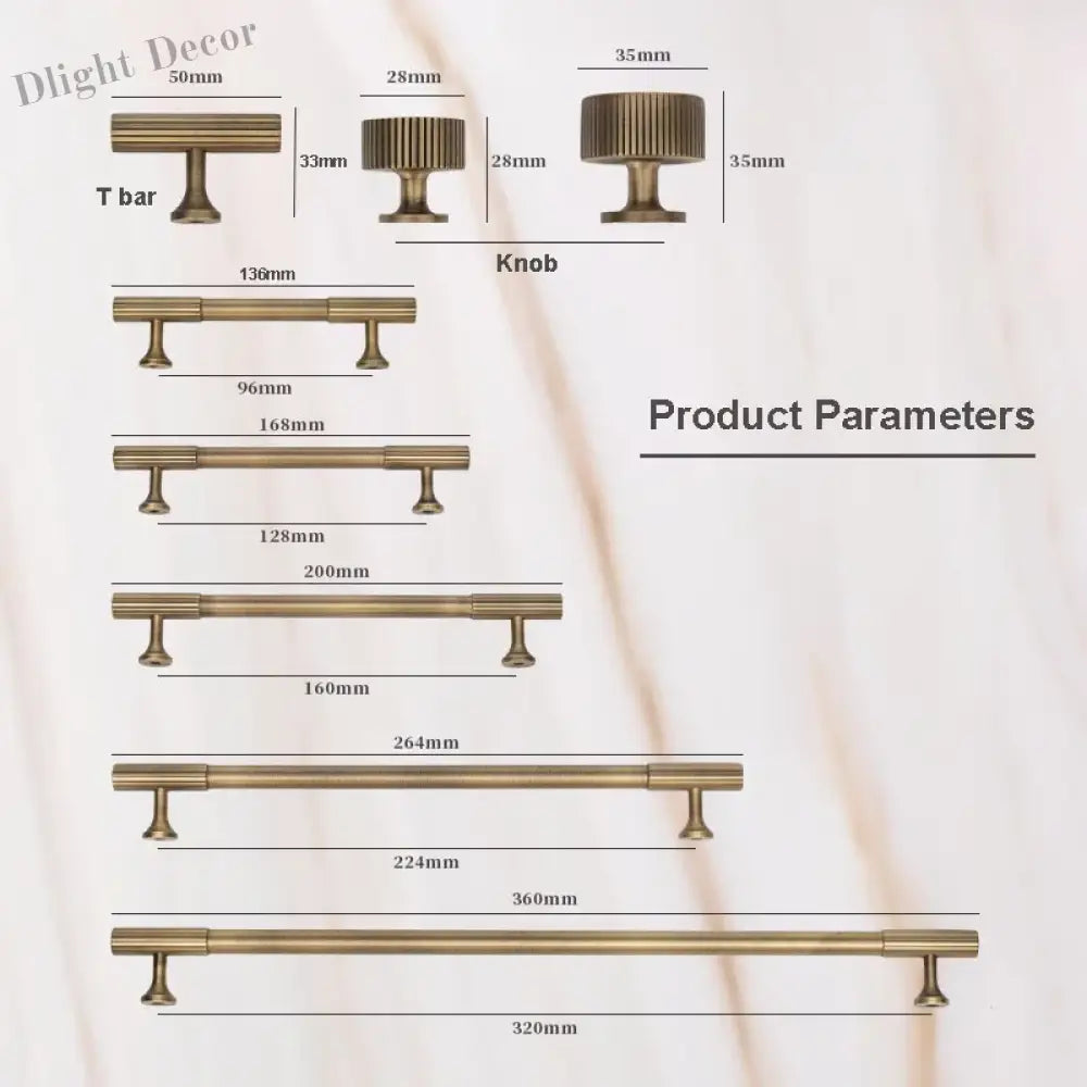Solid Brass Vertical Linear Cabinet Knobs – Long Drawer Handles for Kitchen Wardrobe and Wooden Doors Handles