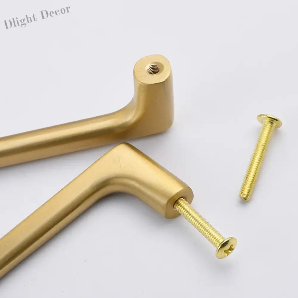 Solid Brass Wardrobe Handles – Integrated Cabinet Pulls and Furniture Bar Handles (106mm-332mm) Handles