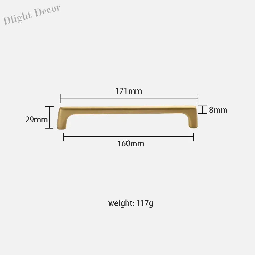 Solid Brass Wardrobe Handles – Integrated Cabinet Pulls and Furniture Bar Handles (106mm-332mm) TB2040-XL Handles
