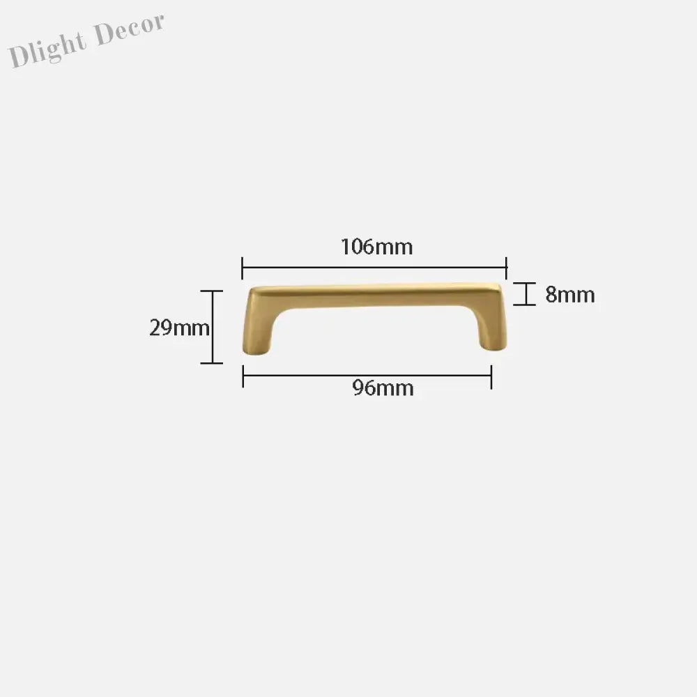 Solid Brass Wardrobe Handles – Integrated Cabinet Pulls and Furniture Bar Handles (106mm-332mm) TB2040-XS Handles