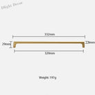 Solid Brass Wardrobe Handles – Integrated Cabinet Pulls and Furniture Bar Handles (106mm-332mm) TB2040-XXXL Handles