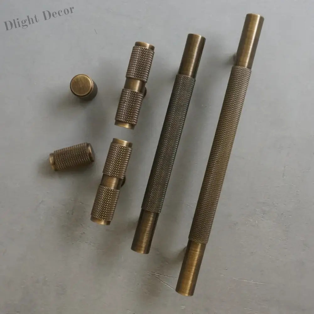 Solid Bronze Cabinet Handles – Antique Brass Wardrobe Bars and Drawer Pulls (20mm-500mm) Handles