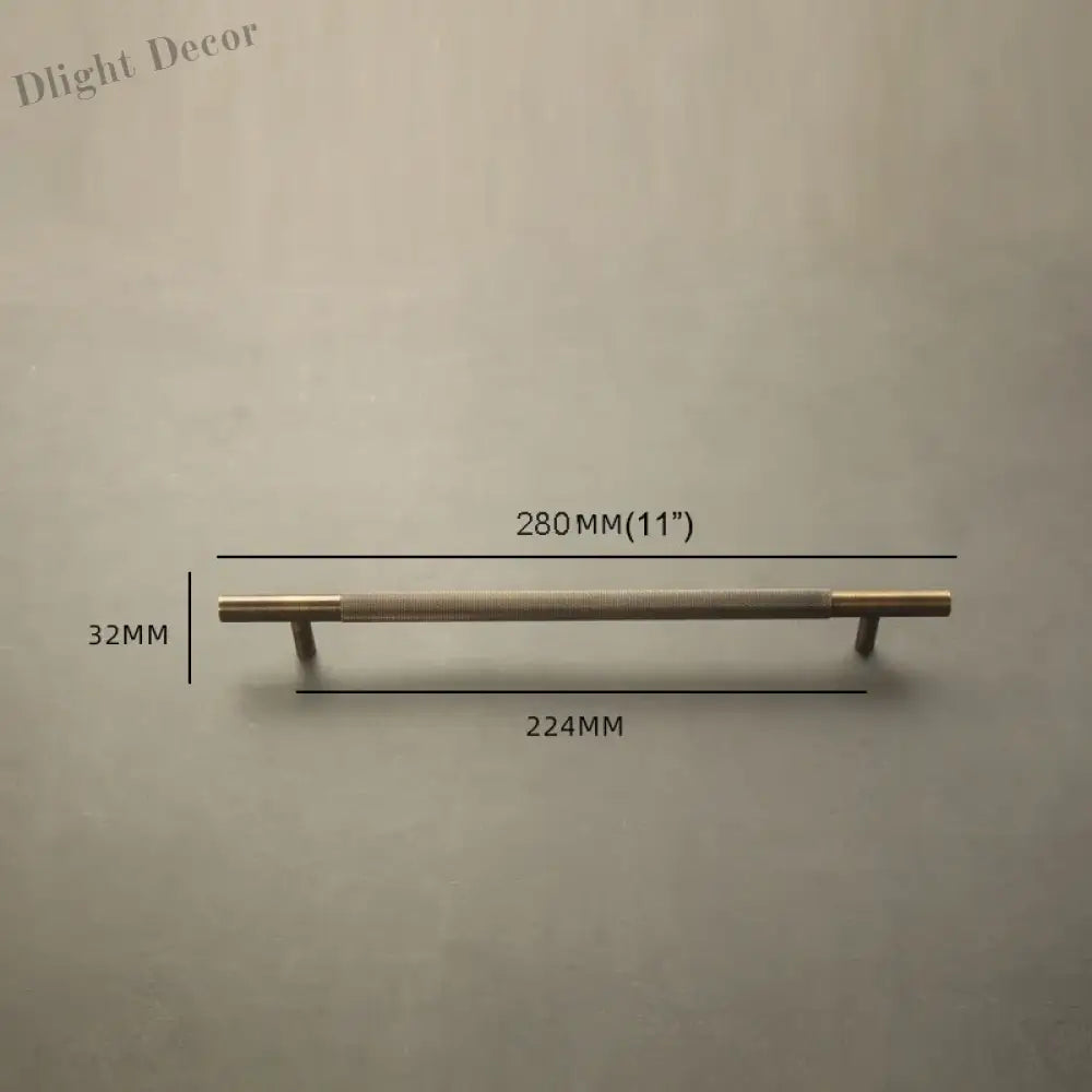 Solid Bronze Cabinet Handles – Antique Brass Wardrobe Bars and Drawer Pulls (20mm-500mm) 280mm Handles
