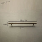 Solid Bronze Cabinet Handles – Antique Brass Wardrobe Bars and Drawer Pulls (20mm-500mm) 280mm Handles