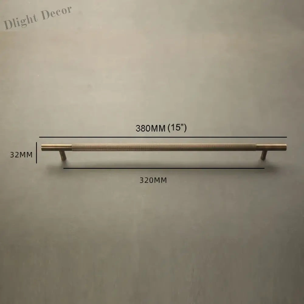 Solid Bronze Cabinet Handles – Antique Brass Wardrobe Bars and Drawer Pulls (20mm-500mm) 380mm Handles