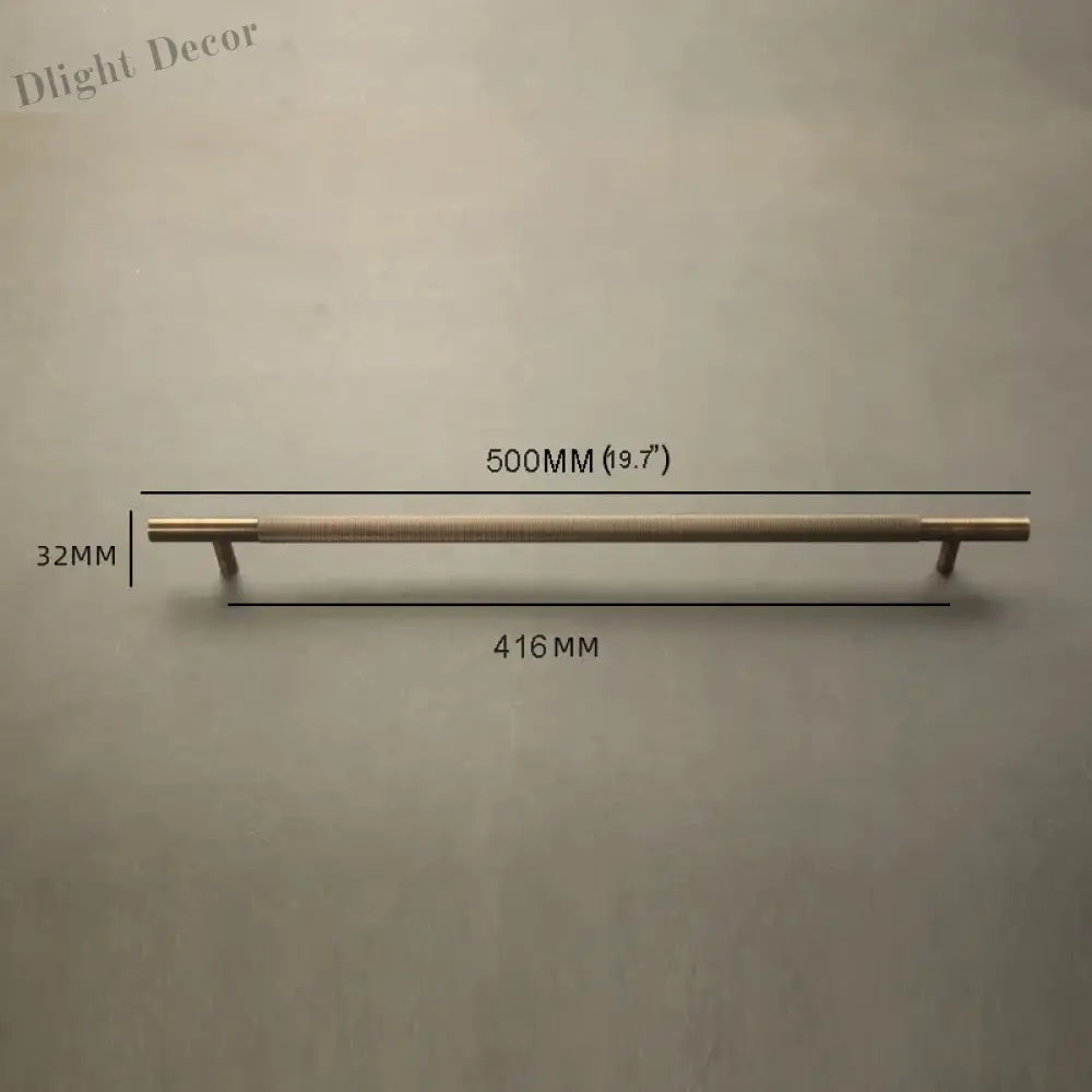 Solid Bronze Cabinet Handles – Antique Brass Wardrobe Bars and Drawer Pulls (20mm-500mm) 500mm Handles