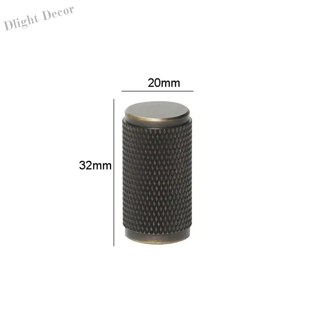 Solid Bronze Cabinet Handles – Antique Brass Wardrobe Bars and Drawer Pulls (20mm-500mm) 20mm diameter knob Handles