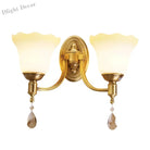 Sophia - European - Style Glass Wall Lamp Warm Living Room Tv Background Bedroom Bedside Double