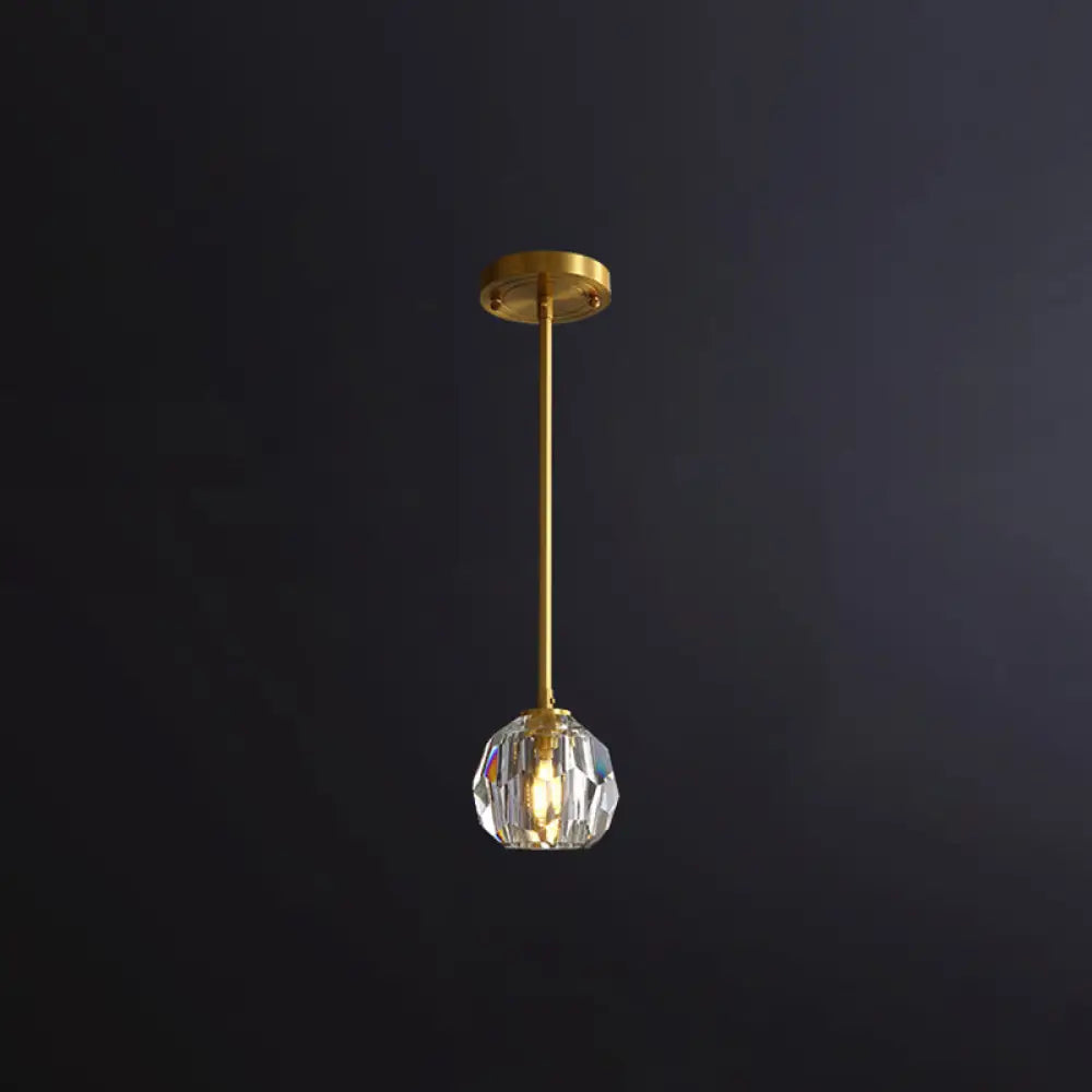 Sophia’s Stunning Crystal Gold Pendant Lamp - Illuminate With Elegance Clear / 4.5’ Lights