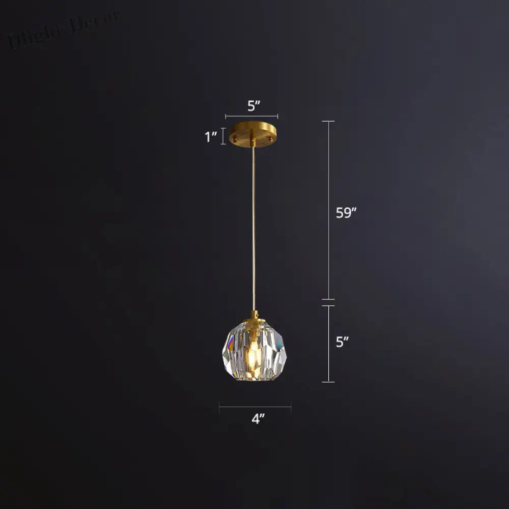 Sophia’s Stunning Crystal Gold Pendant Lamp - Illuminate With Elegance Lights