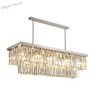 Sophisticated Silver Crystal Chandelier - Ideal For Dining Rooms And Kitchen Islands Luxury Led